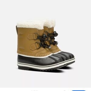 Sorel  Yoot Pac TP  Kids  Black and Tan Rain & Snow Boots Waterproof Durable